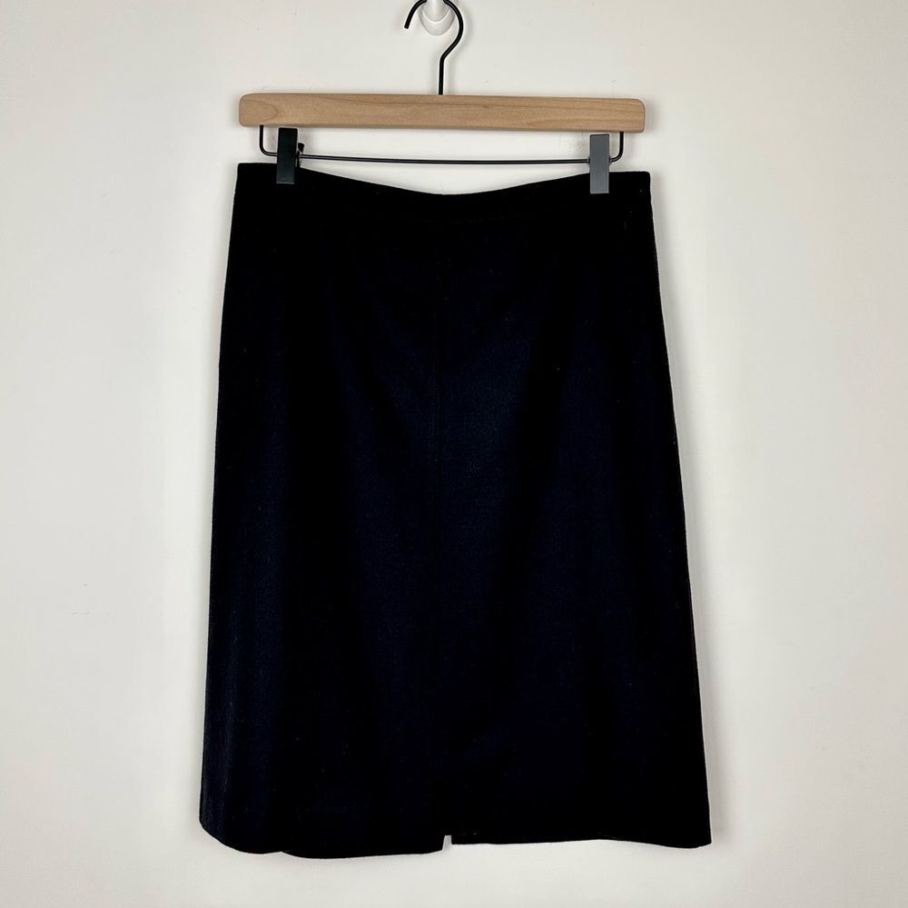 J Crew Factory Black Wool Blend Pencil Skirt, 4